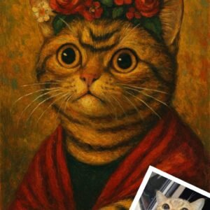 Surrealism Pet Art - Custom Frida Kahlo-Style Pet Portrait