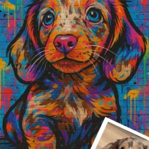 Street Art Puppy Portrait