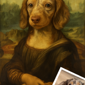 mona lisa pet portrait