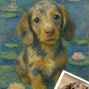 monet pet portrait sample - dog